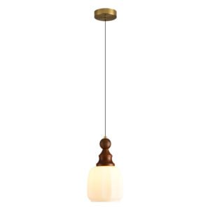 Walnut Wood Grain Pendant Light