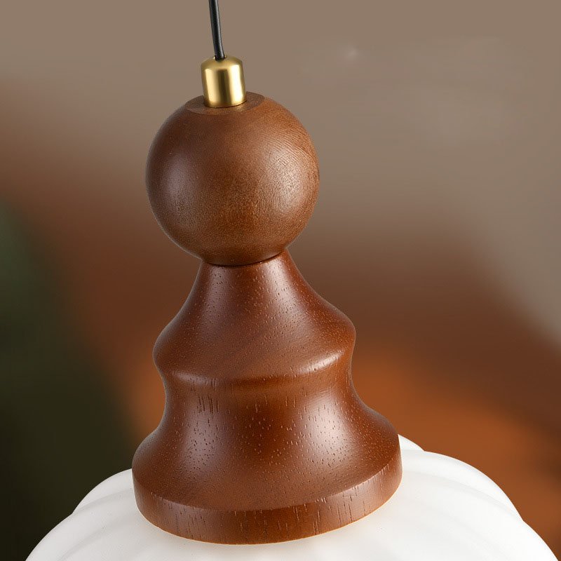 Walnut Wood Grain Pendant Light - Image 3